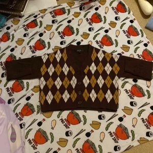 Cute brown cropped cardigan